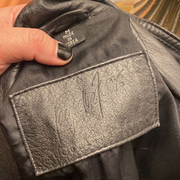 🎀 VINTAGE 🎀 80s Chic Black Leather & Suede Jacket Size Medium - Picture 5 of 13